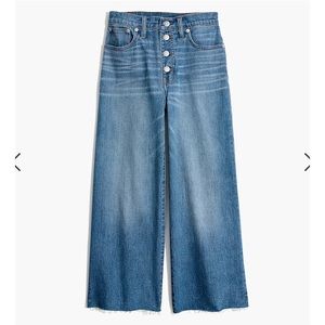 Madewell Wide-Leg Crop Jeans: Button-Front Edition Size 26